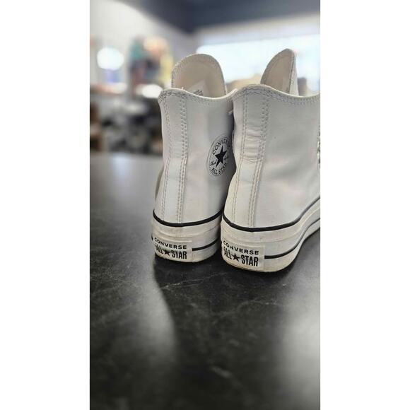 Converse Chuck Taylor All Star Lift Platform Leather High Top - Women's 5 - Picture 3 of 8